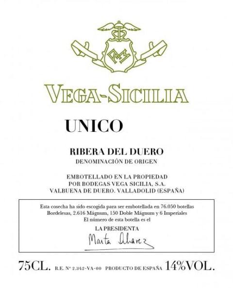VEGA SICILIA UNICO GRAN RESERVA 1998