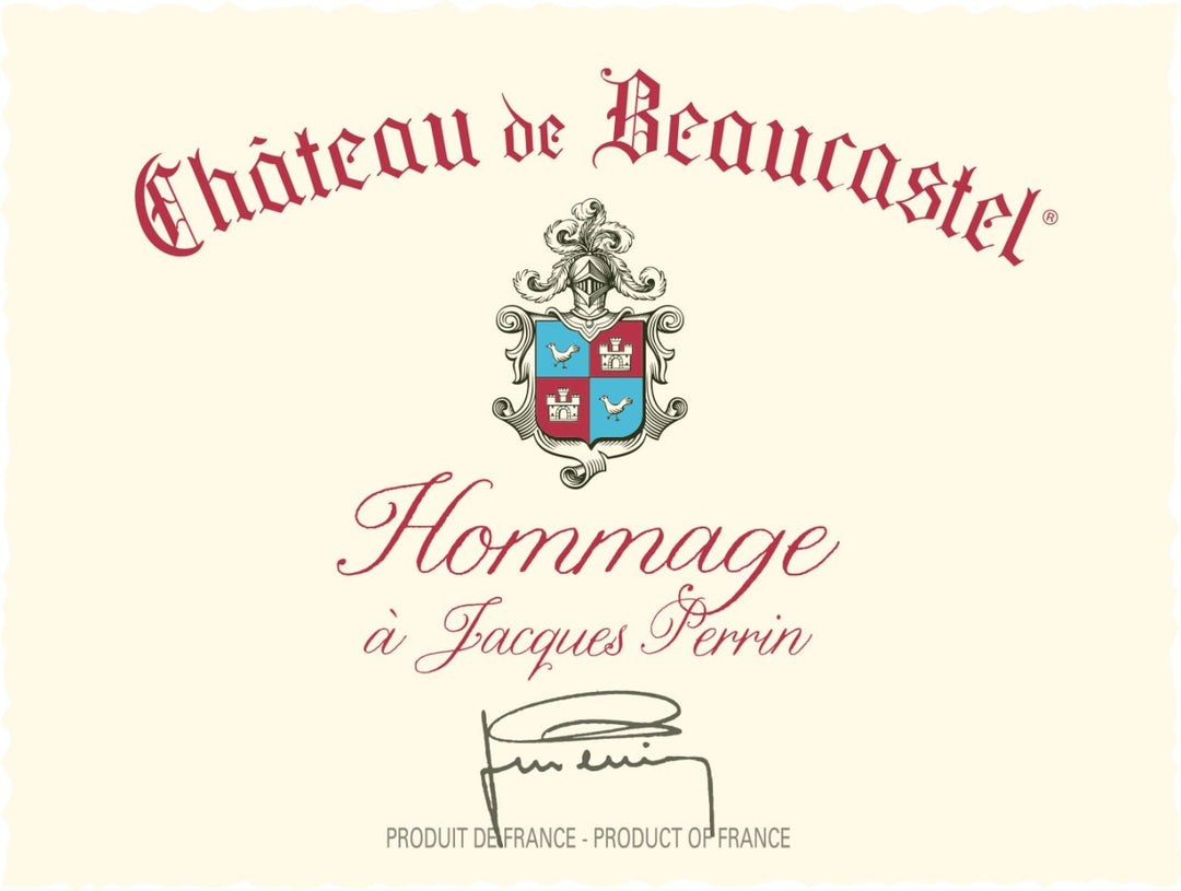 CHATEAU DE BEAUCASTEL CHATEAUNEUF DU PAPE GRAND CUVEE HOMMAGE A JACQUES PERRIN 1990 3L