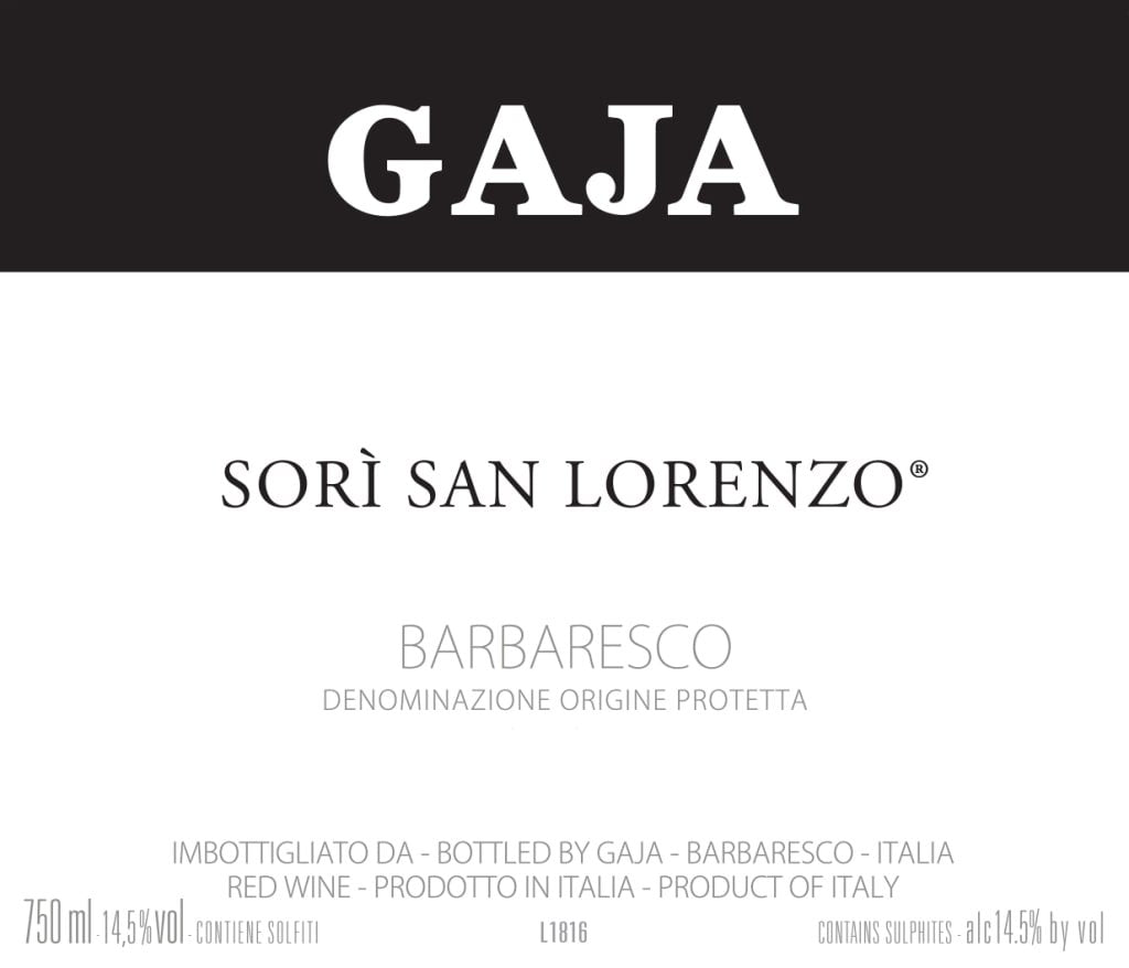 GAJA SORI SAN LORENZO LANGHE-BARBARESCO 2005