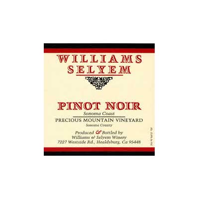 Williams Selyem Precious Mountain Vineyard 2012 Pinot Noir