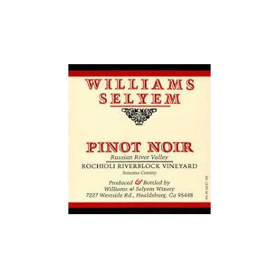 Williams Selyem Rochioli Riverblock Vineyard 2016 Pinot Noir