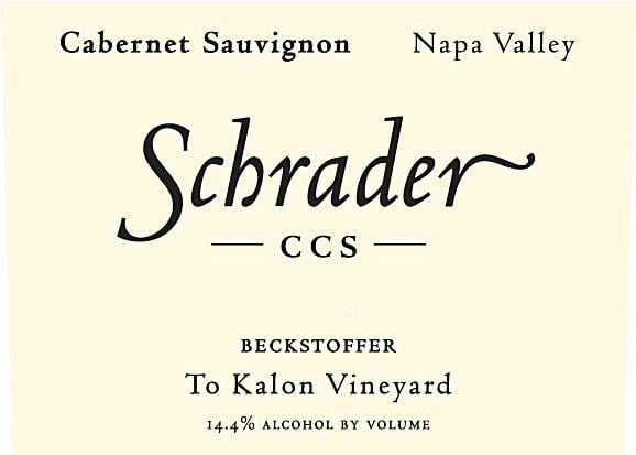 Schrader Cellars CCS Beckstoffer To Kalon Vineyard 2015 Cabernet Sauvignon